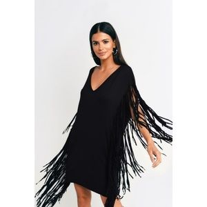 Sexy AND FUN Black Fringe Dress
